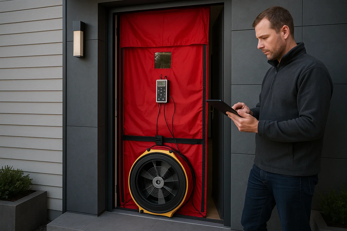 Blower-Door-Test Chemnitz